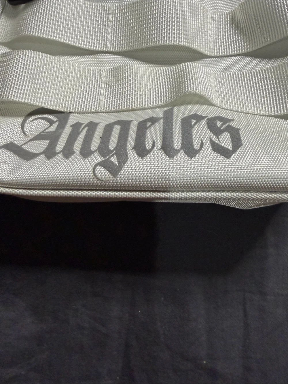 White Men's Messenger Crossbody Bag